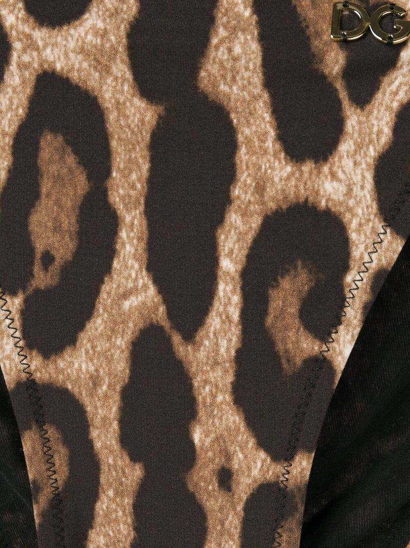 Brown Leopard Print Bikini Bottoms
