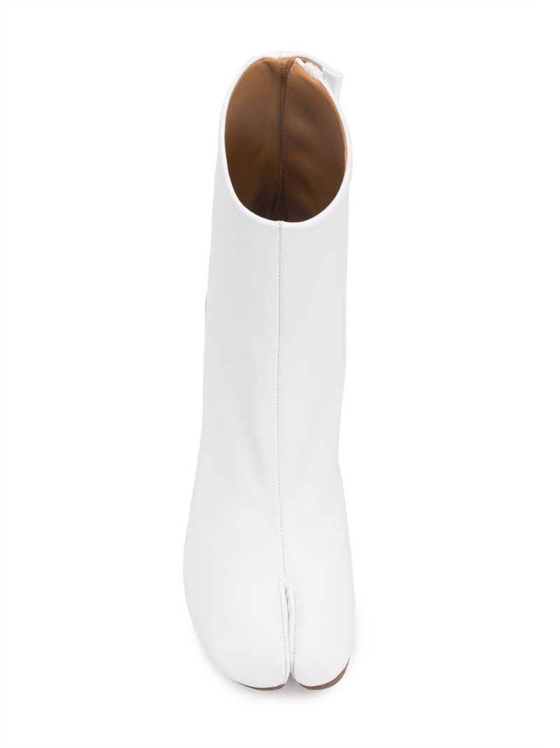 White Tabi 80 Leather Ankle Boots