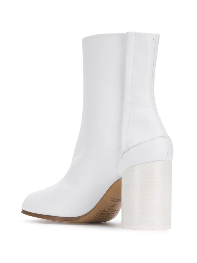 White Tabi 80 Leather Ankle Boots