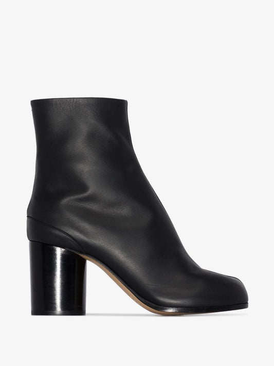 Black Tabi 75 Leather Ankle Boots