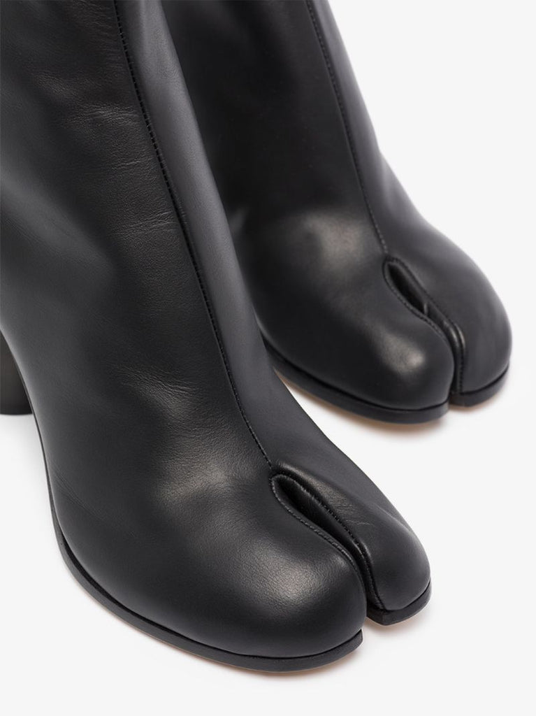 Black Tabi 75 Leather Ankle Boots