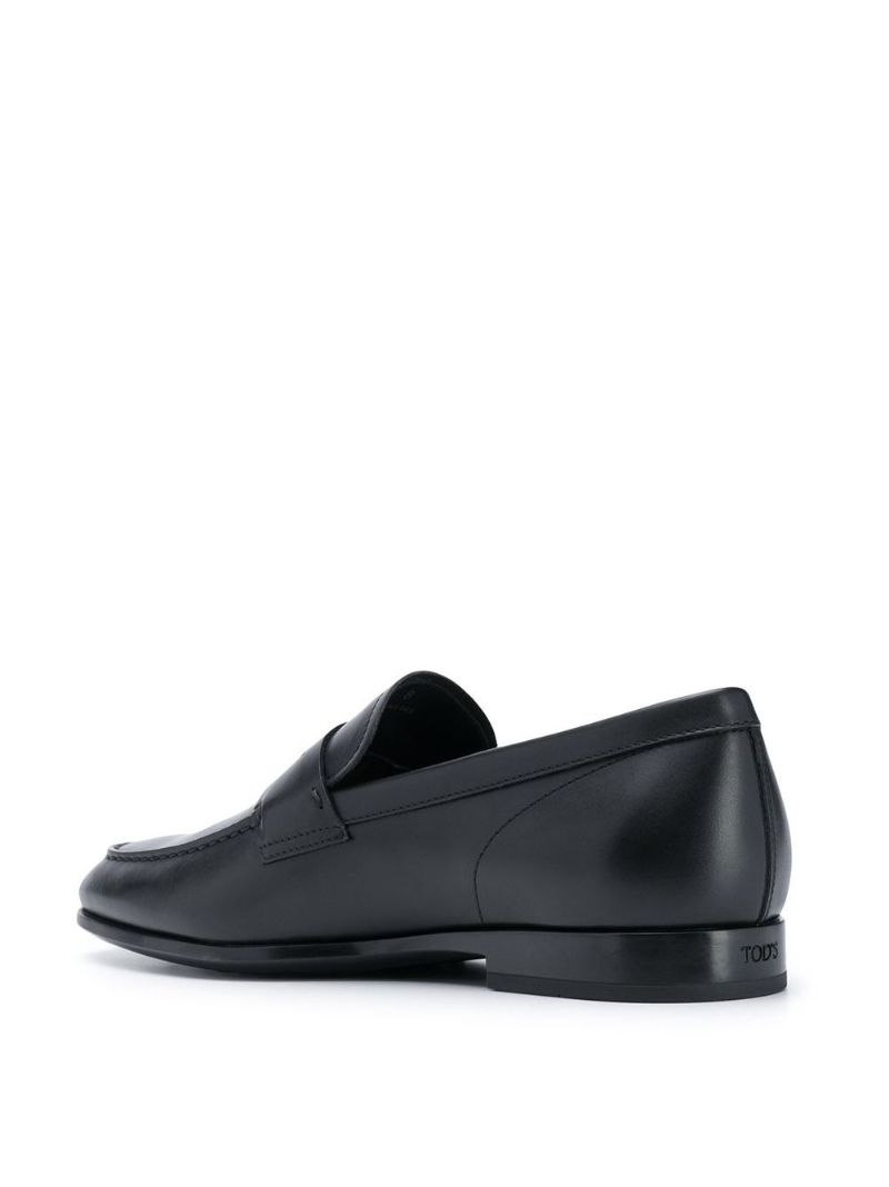 Black Leather Penny Loafers