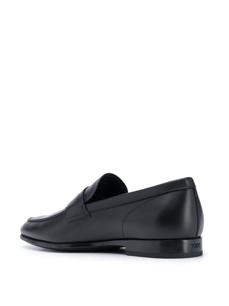Black Leather Penny Loafers