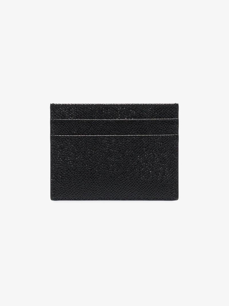 Black Dauphine Leather Card Holder
