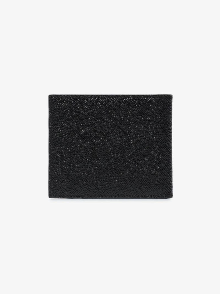 Black Dauphine Leather Bifold Wallet