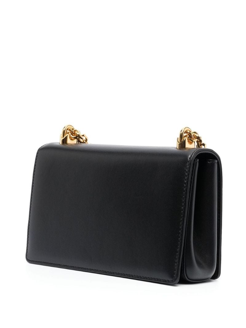 Black Baroque Dg Logo Leather Cross Body Bag