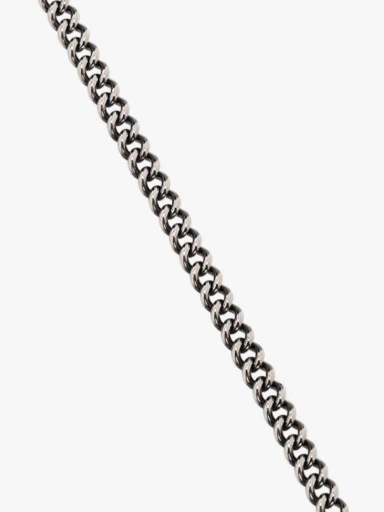 Sterling Silver and 14k Yellow Gold Medium Curb Chain 14.5 Inch Necklace