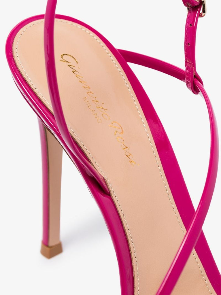 Pink Manhattan 105 Patent Leather Slingback Sandals