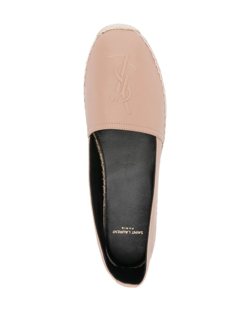 Pink Embossed Logo Espadrilles
