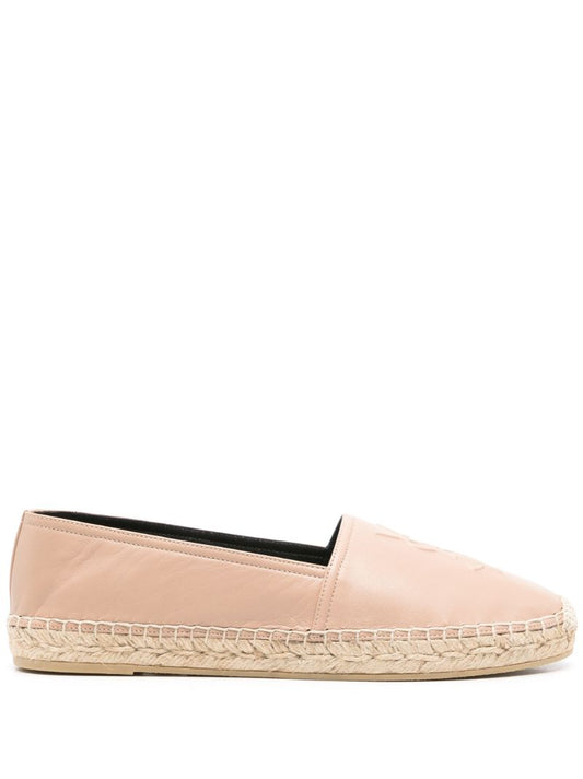 Pink Embossed Logo Espadrilles