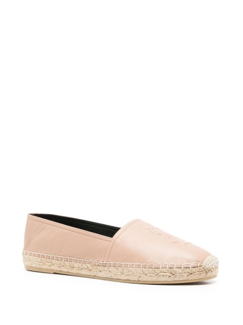 Pink Embossed Logo Espadrilles