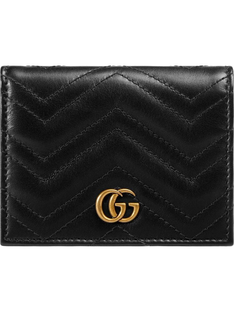 Black Gg Marmont Leather Wallet