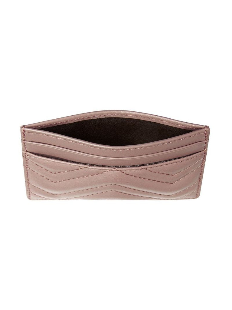 Pink Gg Marmont Leather Card Holder