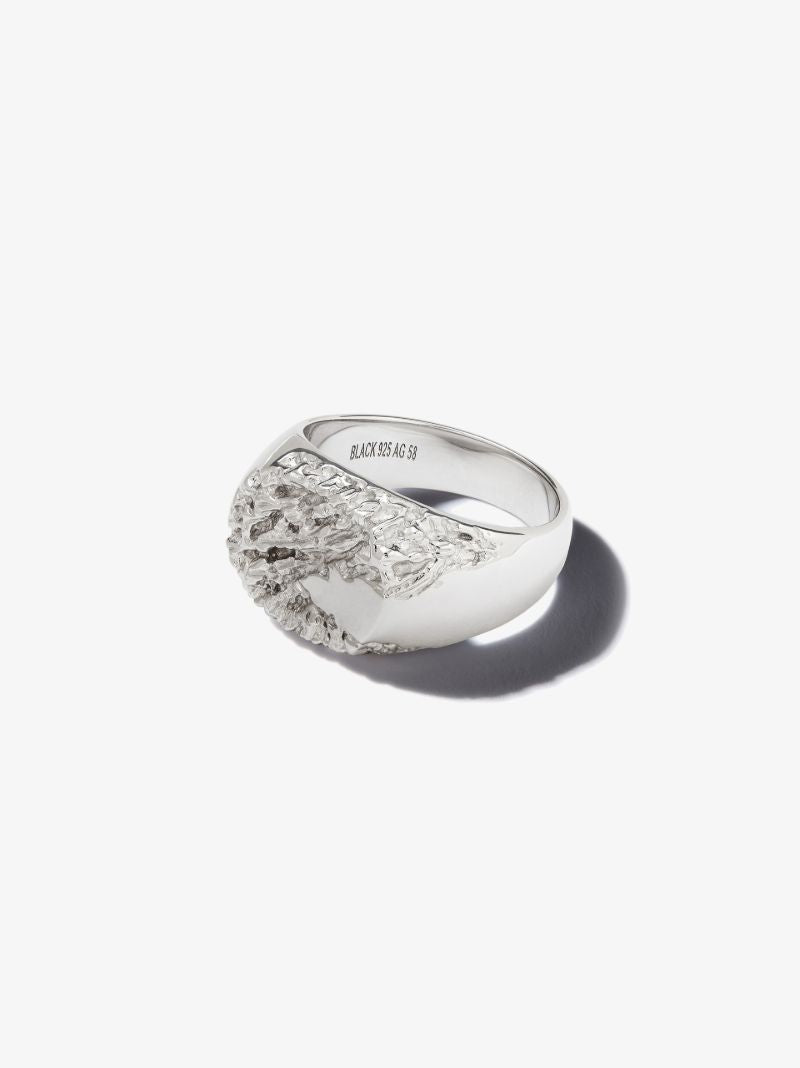 Sterling Silver Rock Signet Ring