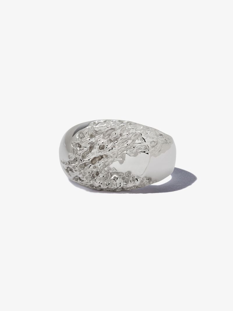 Sterling Silver Rock Signet Ring