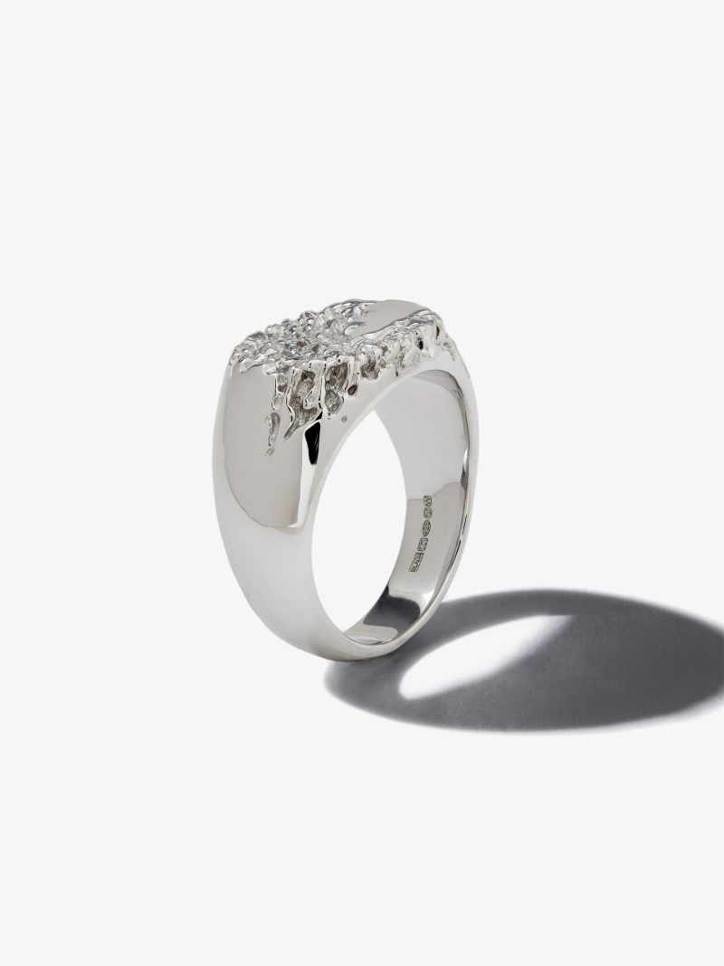 Sterling Silver Rock Signet Ring