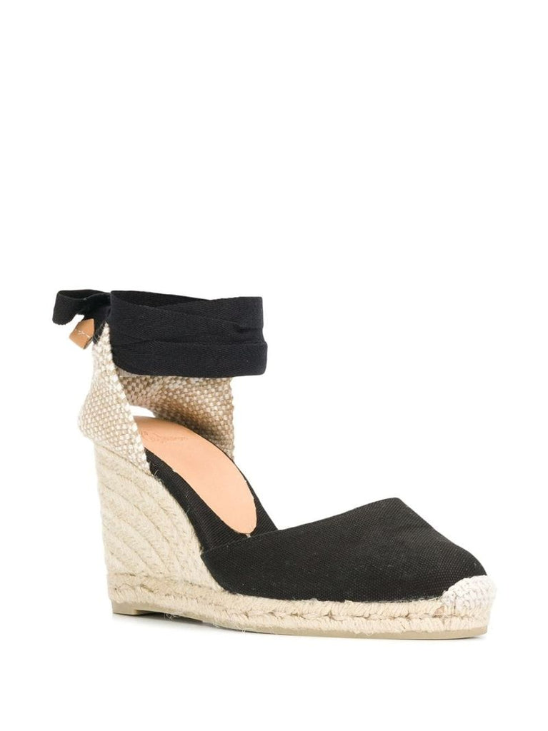 Black Carina 60 Wedge Espadrilles