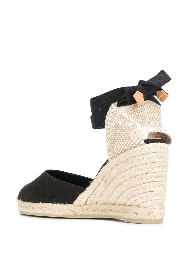 Black Carina 60 Wedge Espadrilles