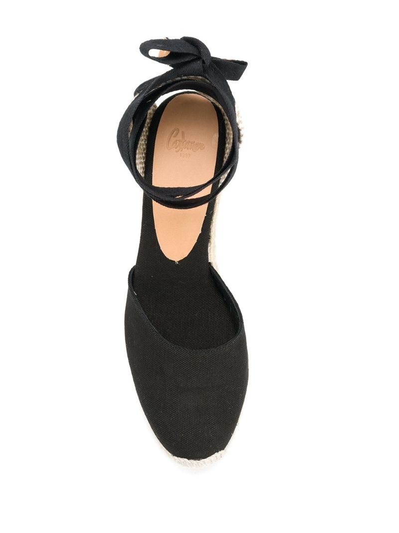 Black Carina 60 Wedge Espadrilles