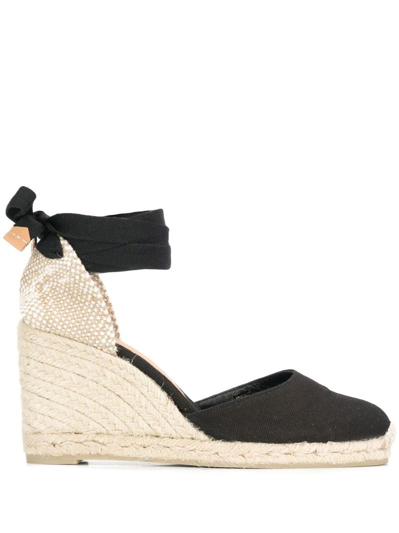 Black Carina 60 Wedge Espadrilles