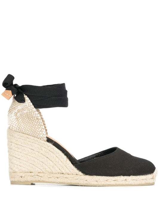 Black Carina 60 Wedge Espadrilles