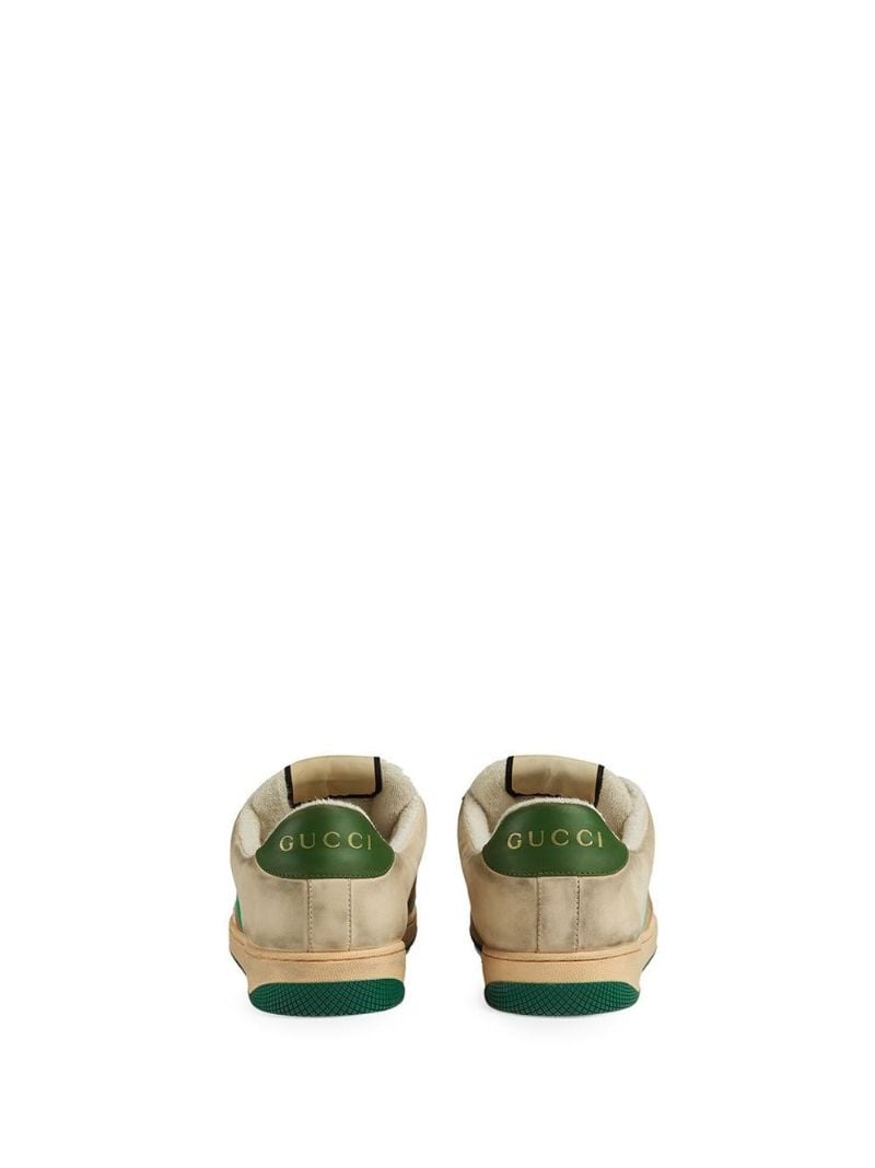 Beige, Red and Green Virtus Leather Sneaker