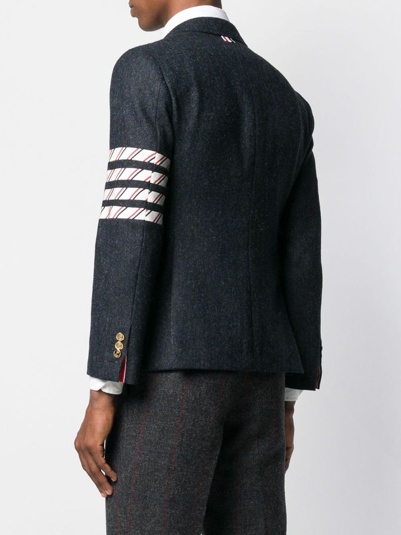 Navy 4-bar Donegal Tweed Sport Jacket