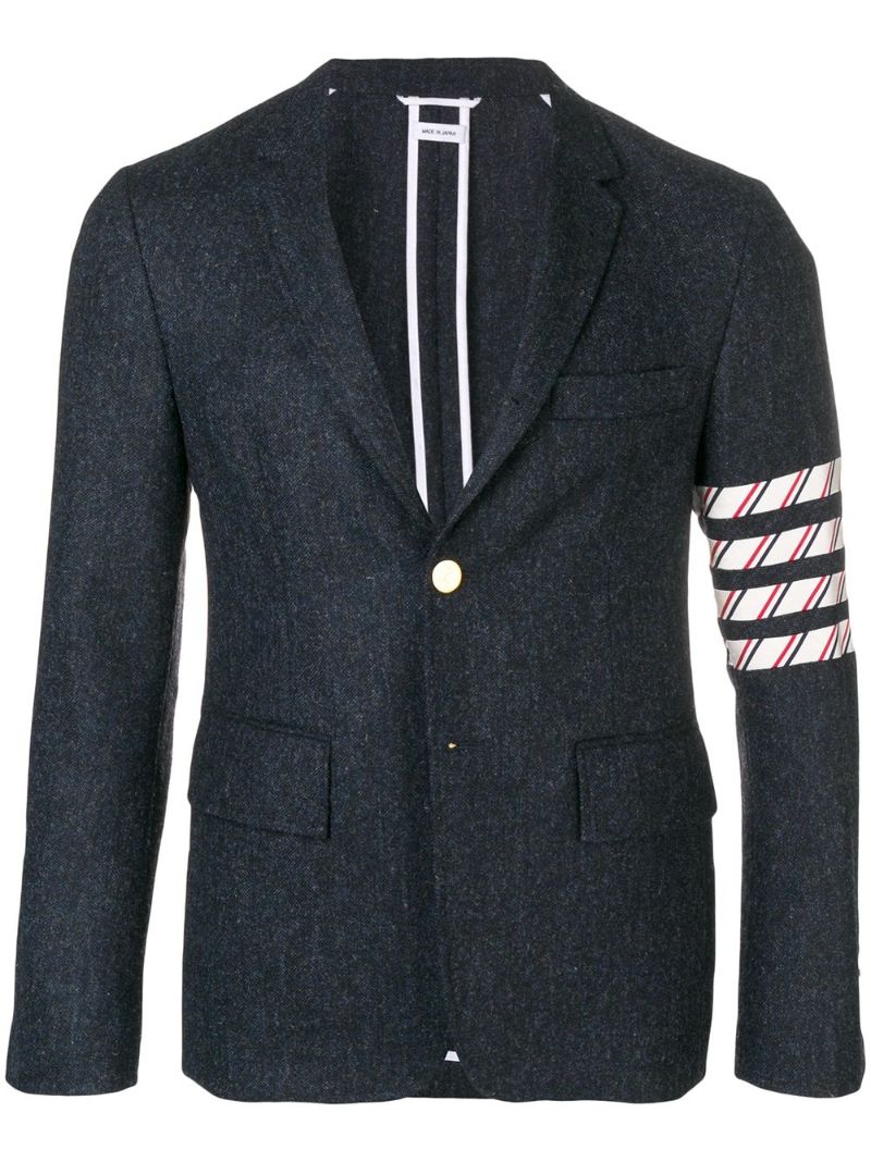 Navy 4-bar Donegal Tweed Sport Jacket