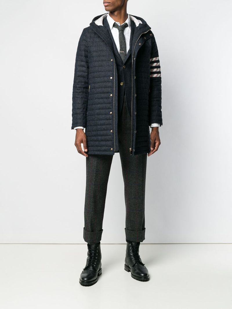 Navy 4-bar Donegal Tweed Sport Jacket