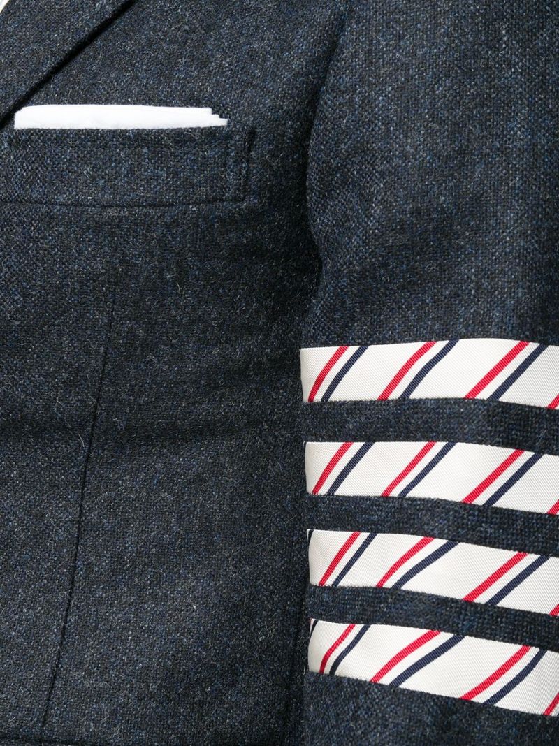 Navy 4-bar Donegal Tweed Sport Jacket