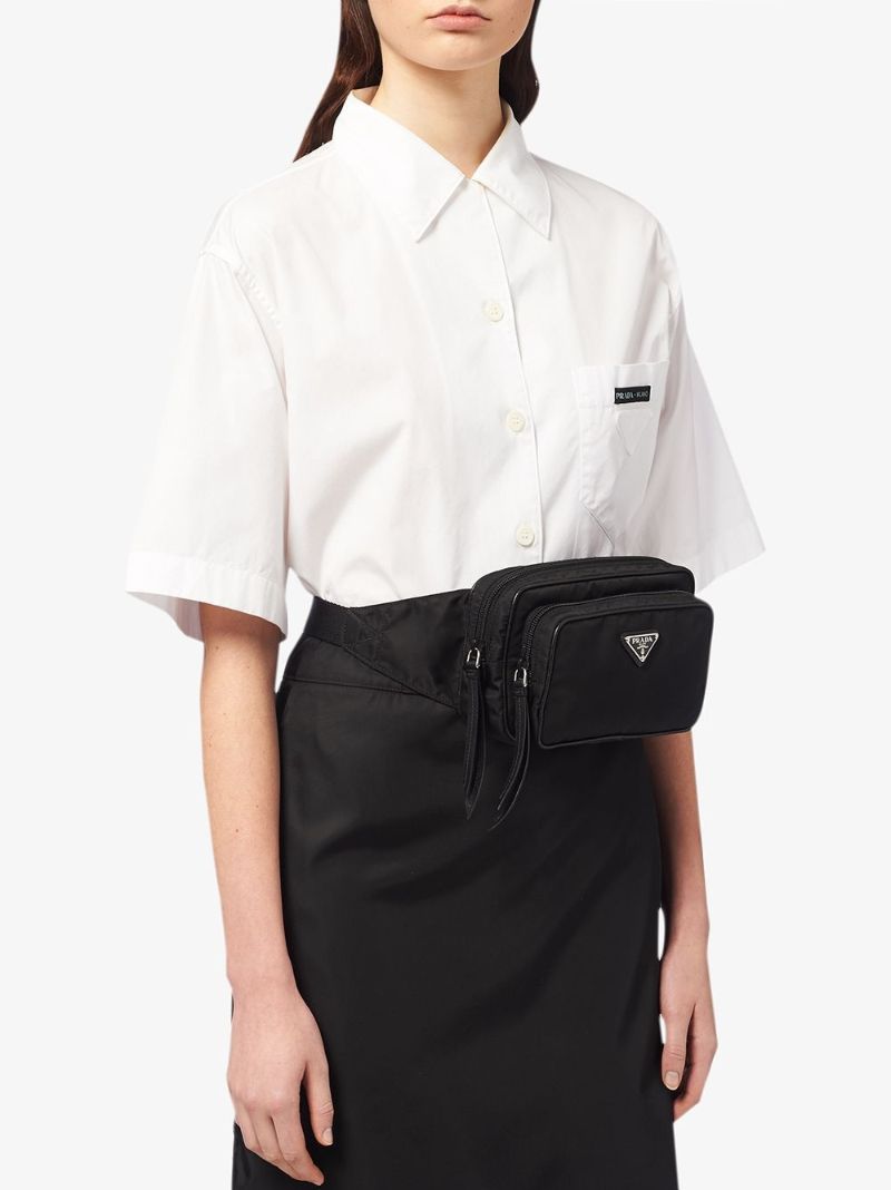 Black Nylon Cross Body Bag