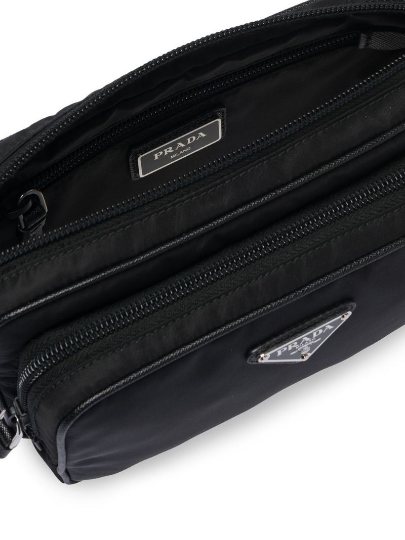 Black Nylon Cross Body Bag