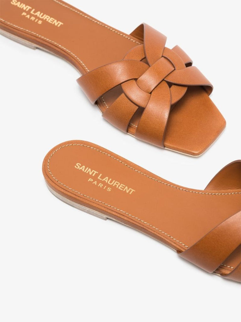 Brown Nu Pieds Leather Sandals
