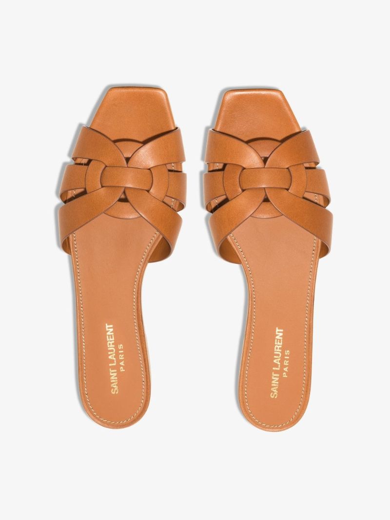 Brown Nu Pieds Leather Sandals