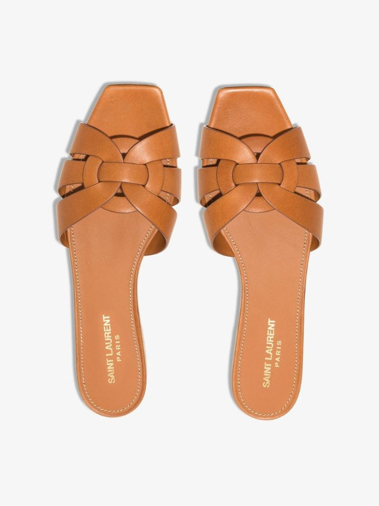 Brown Nu Pieds Leather Sandals