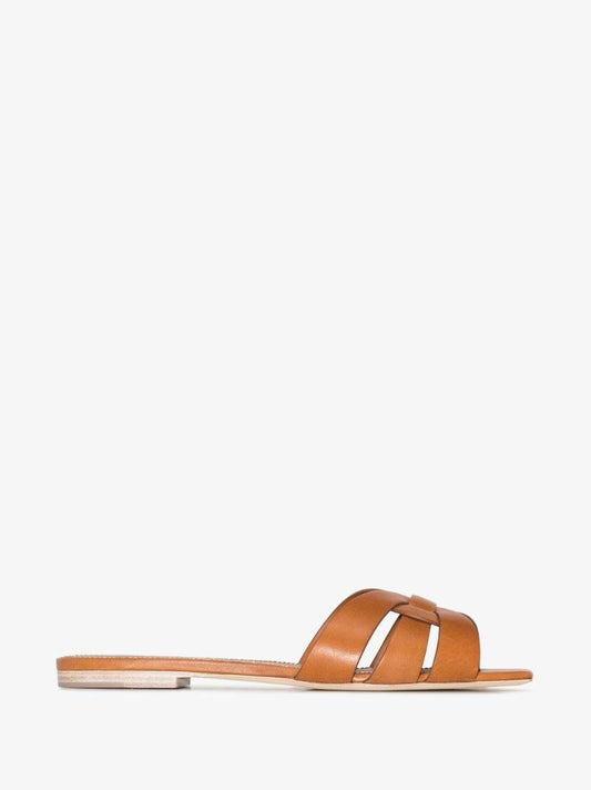 Brown Nu Pieds Leather Sandals