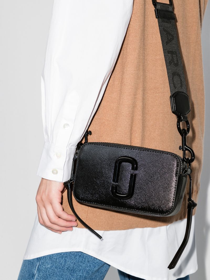 Black the Snapshot Leather Cross Body Bag