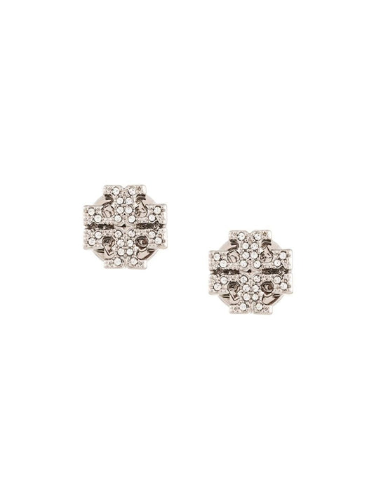 Silver-tone Kira Crystal Stud Earrings
