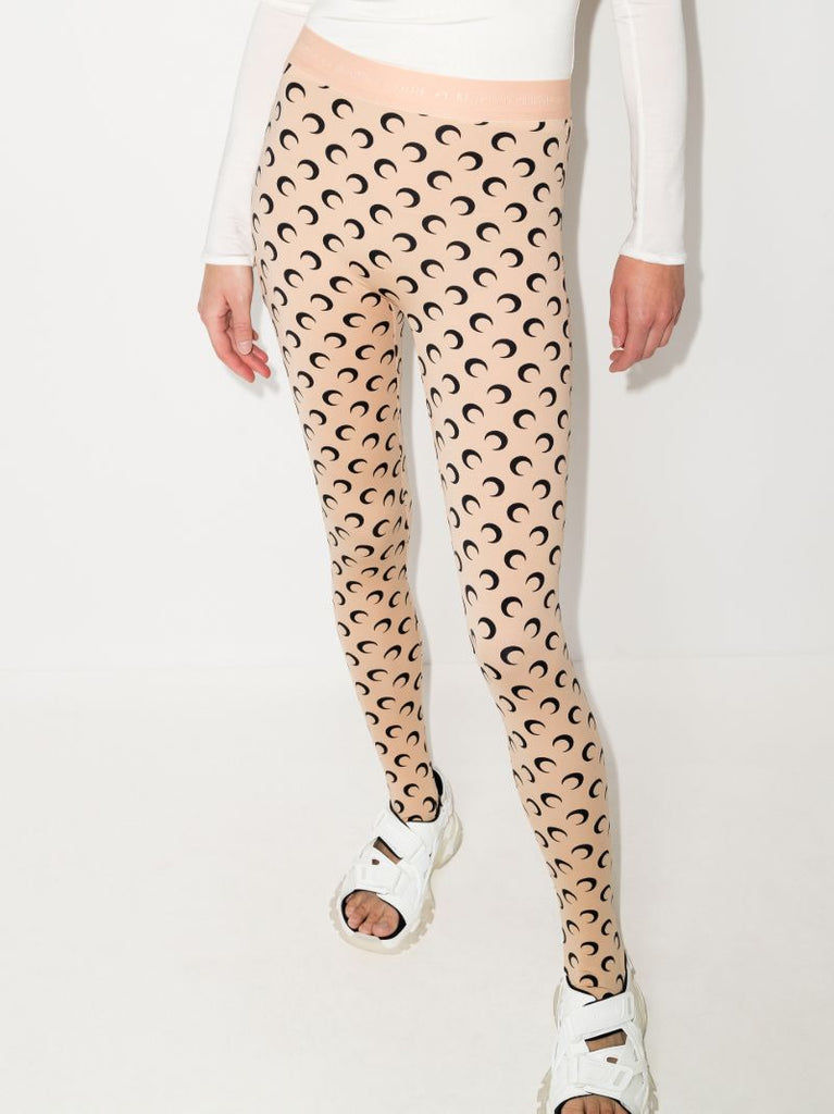 Crescent Moon Print Leggings