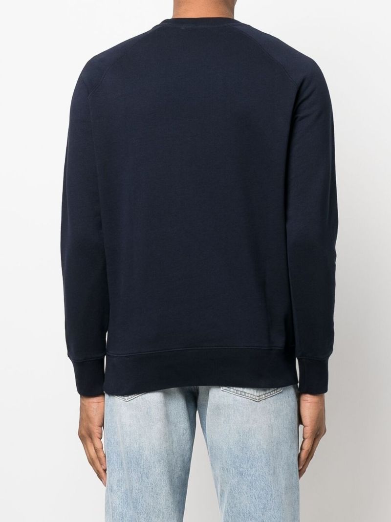 Blue Palais Royal Logo Print Cotton Sweatshirt