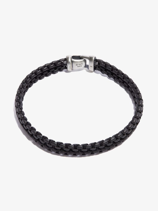 Sterling Silver Woven Box Chain Bracelet