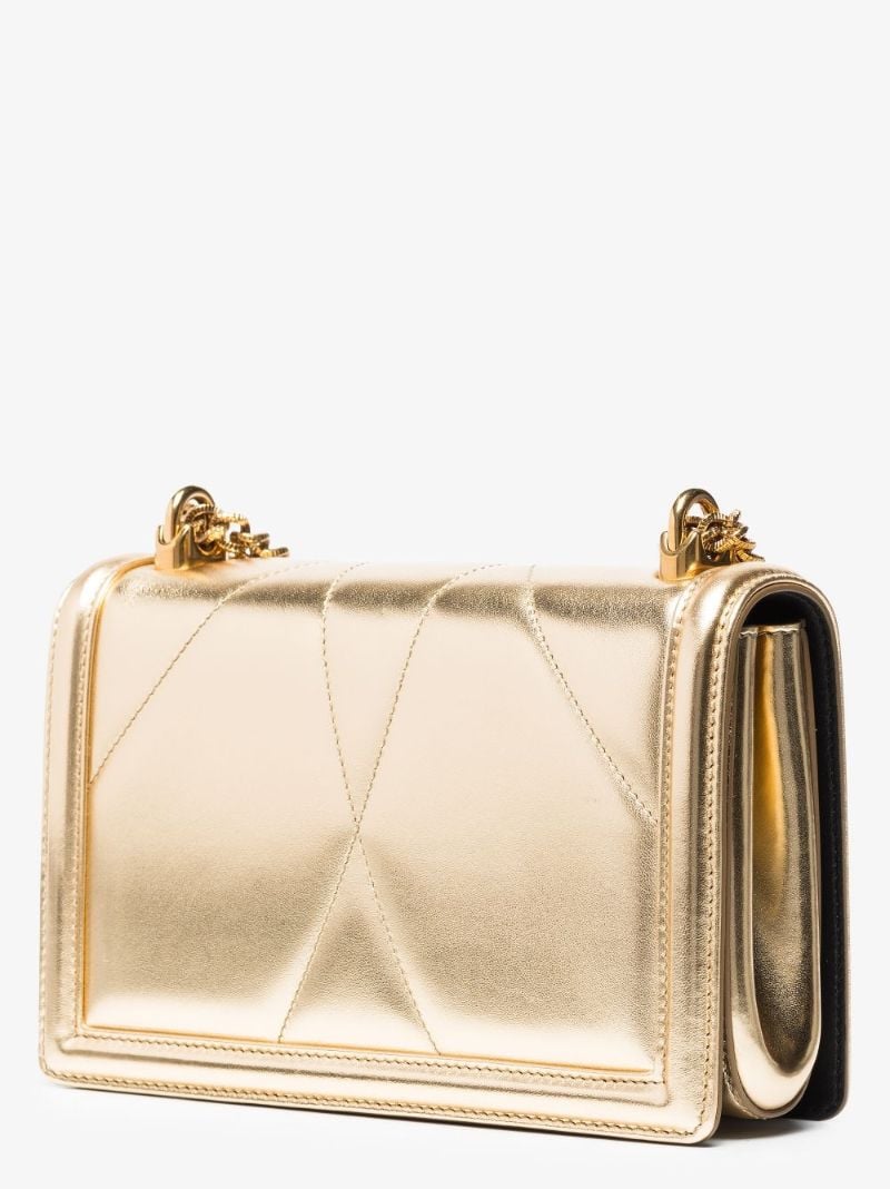 Gold Devotion Leather Shoulder Bag