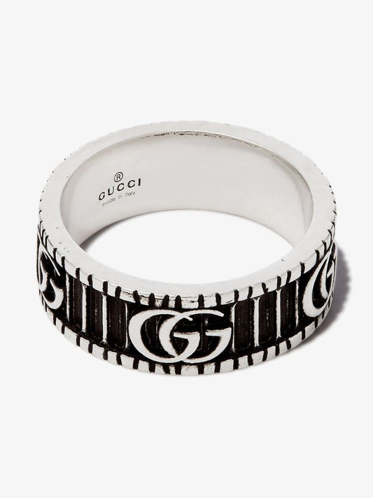 Sterling Silver Double G Ring