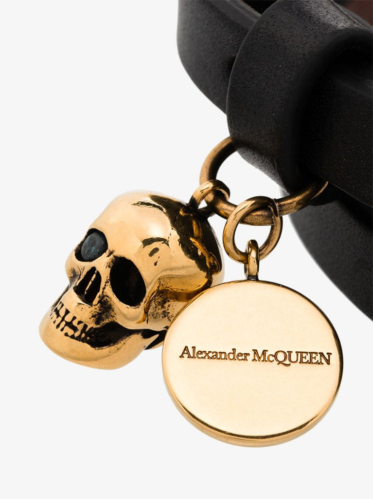 Black Double Wrap Skull Bracelet