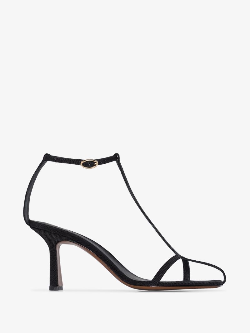 Black Jumel 80 Leather Sandals