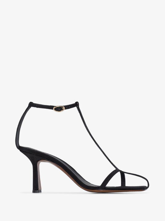 Black Jumel 80 Leather Sandals