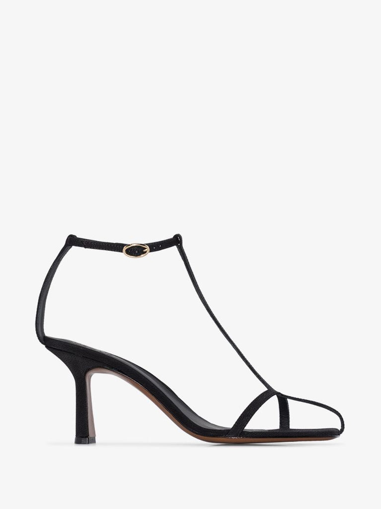Black Jumel 80 Leather Sandals