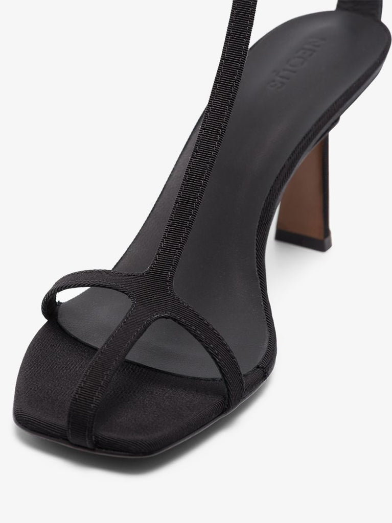 Black Jumel 80 Leather Sandals
