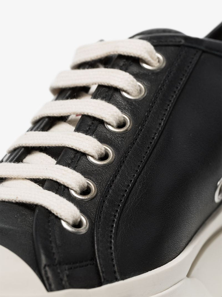 Black Leather 20 Chunky Sneakers