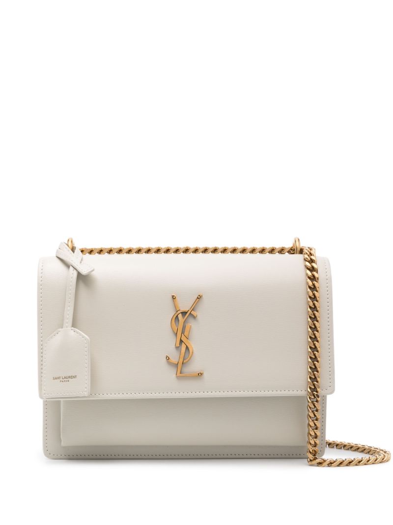 White Sunset Medium Leather Shoulder Bag